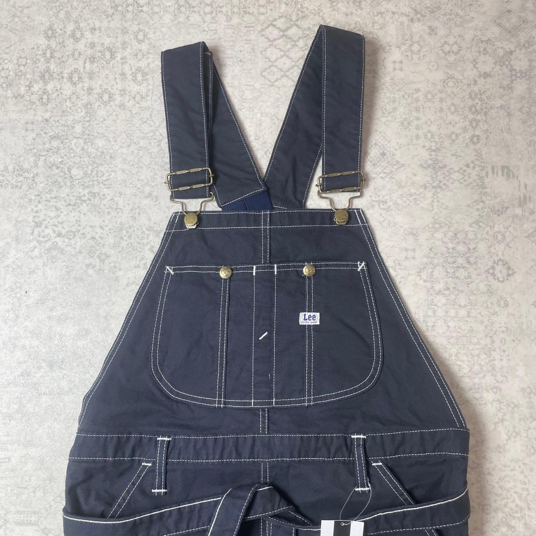 タグ付き】 LEE オーバーオールエプロン ネイビー ストレッチダック
