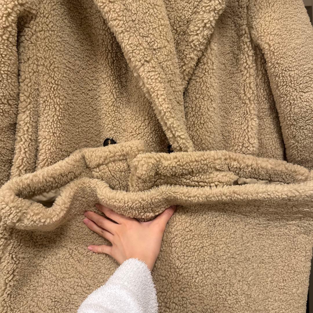 ZARA エクストラロングフェイクボアコート - メルカリ