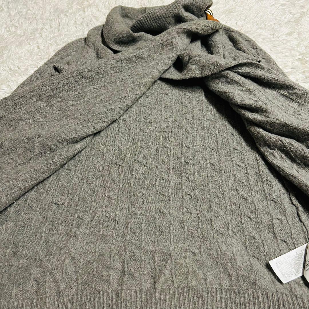 ポロラルフローレン カシミヤ混 ケーブル編み ニットポンチョ