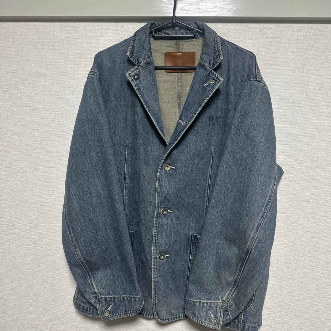 パブロヴィンチ　デニムジャケット　カバーオール デニムジャケット gジャン 「セットアップ可」パッチ付きデニム