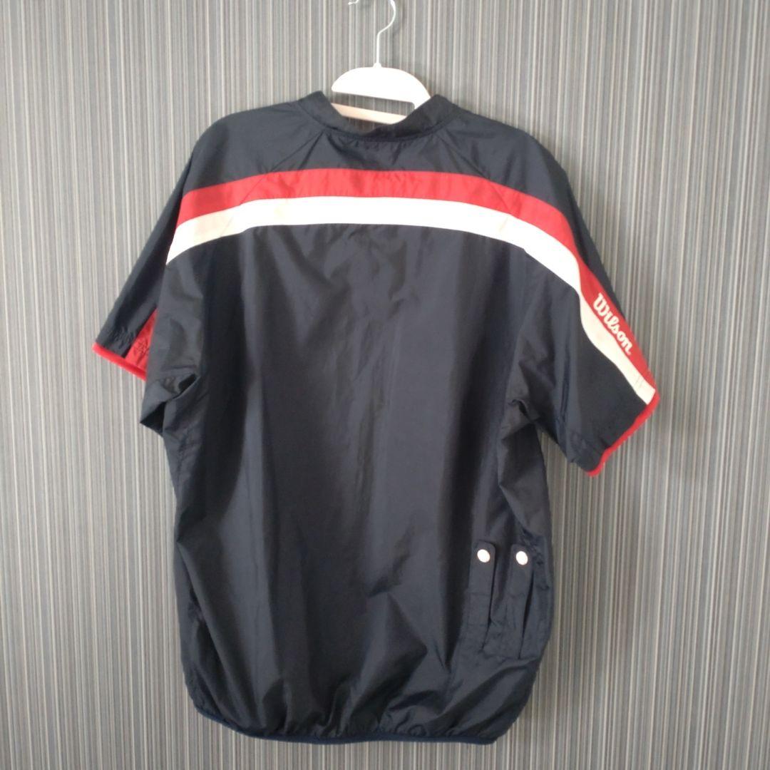 Wilson 半袖ジャケット ネイビー/レッド スポーツウェア | ジャケット