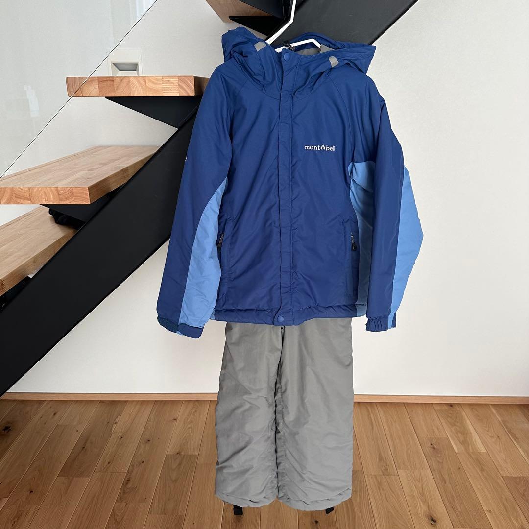 mont-bell モンベル　子ども用スキーウェア 上下130 120 スキーウェア キッズ】モンベル(mont-bell)の子供服はサイズアウトに