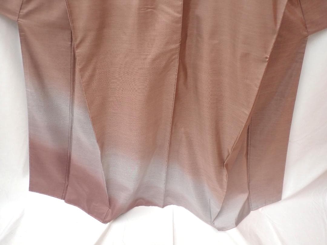 未使用 逸品 正絹 本場大島紬 9キ泥絣織訪問着 身丈156cm 鴇