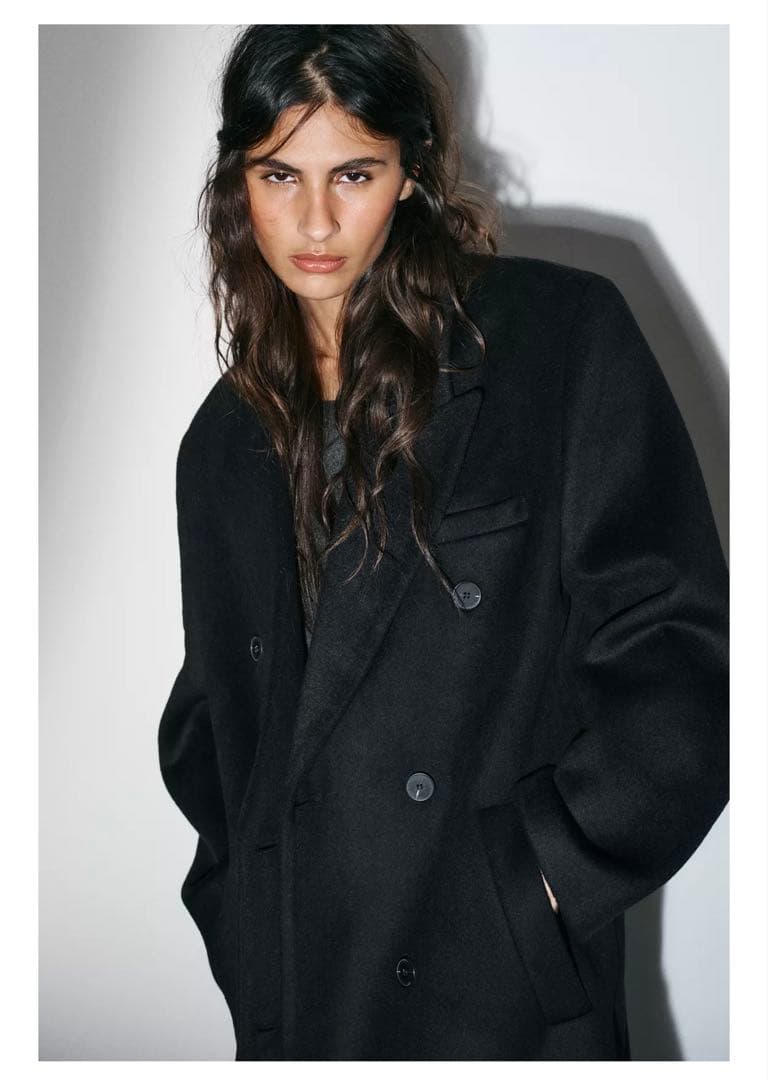 ZARA ウール混紡エクストラロングコート L - メルカリ