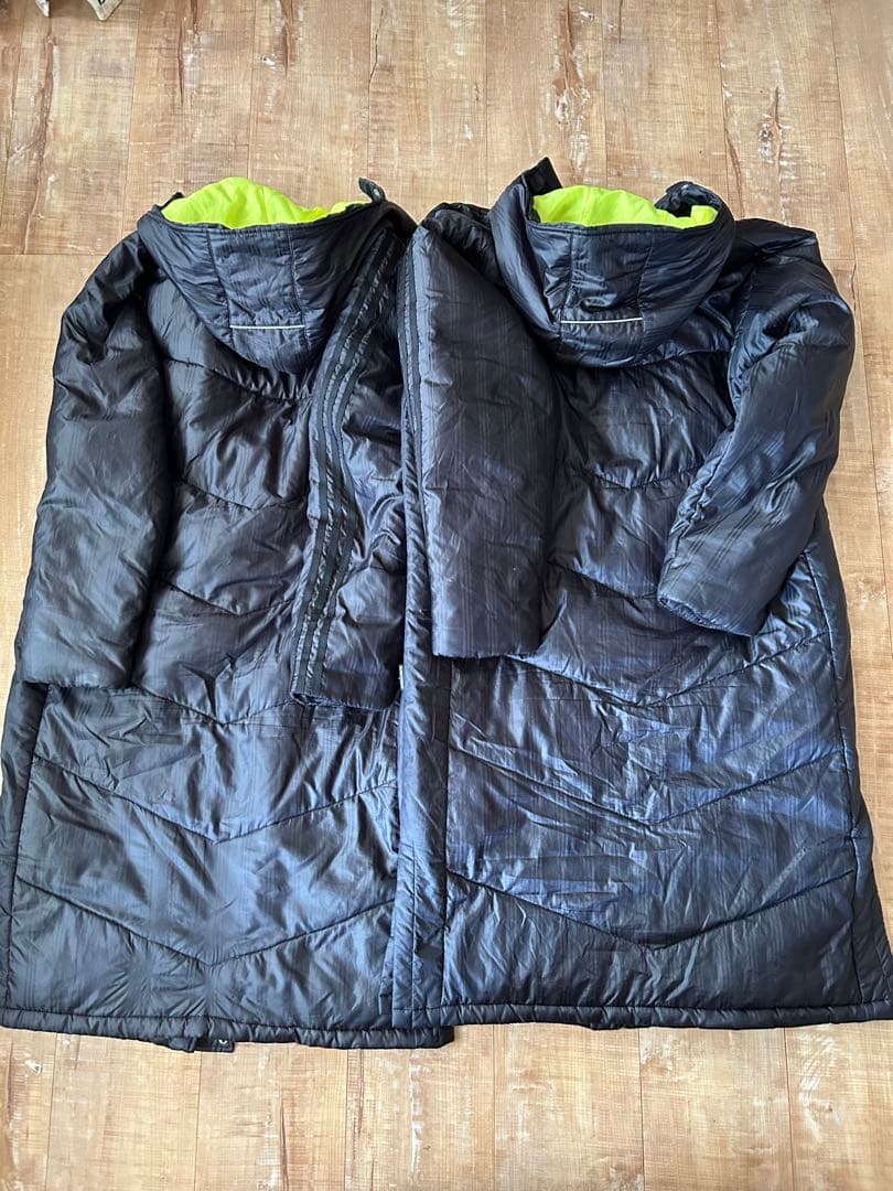 アディダス adidas ベンチコート LとLL 2枚セット ダウン ブルゾン