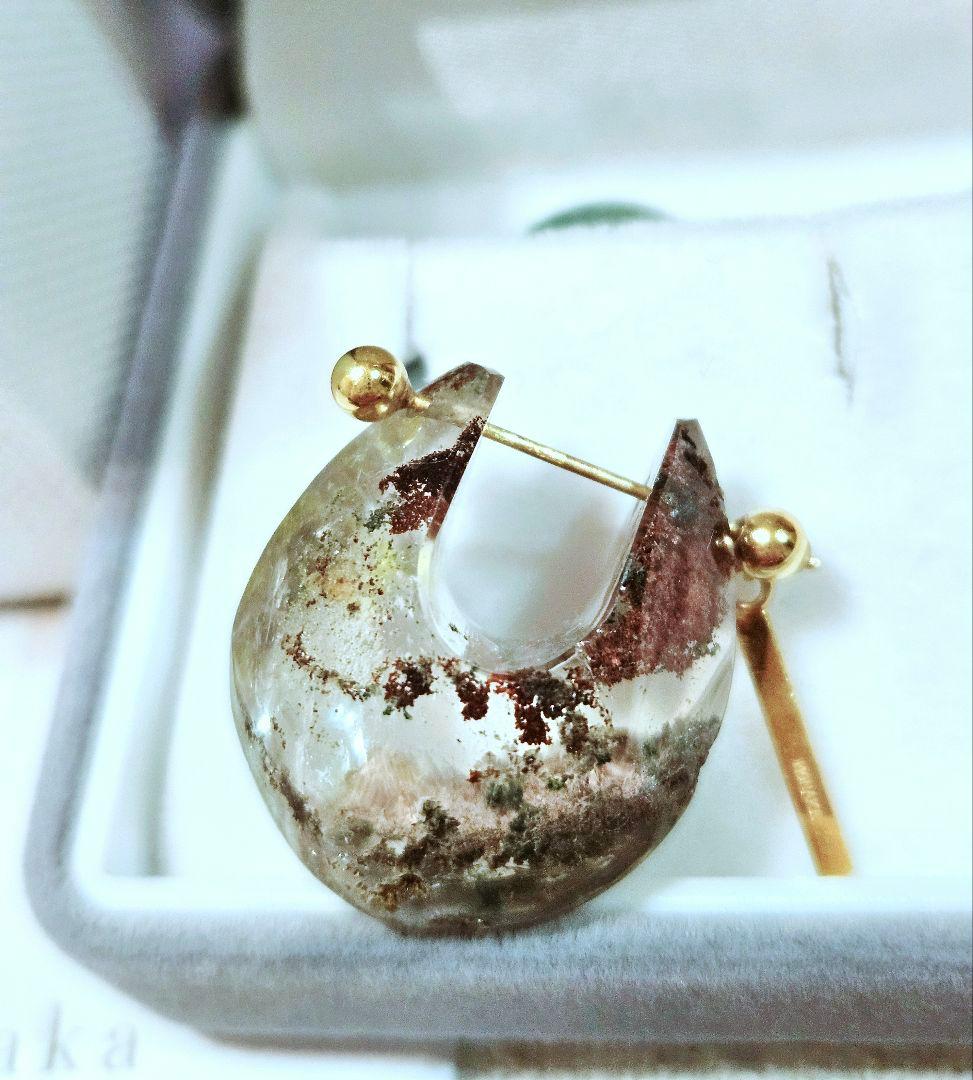 monakajewellery ロックピアス ガーデンクォーツ k18 モナカ