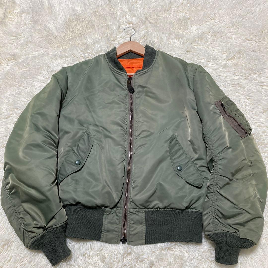 実名復刻 縦ステッチ リアルマックイーン MA-1 E型 L - メルカリ