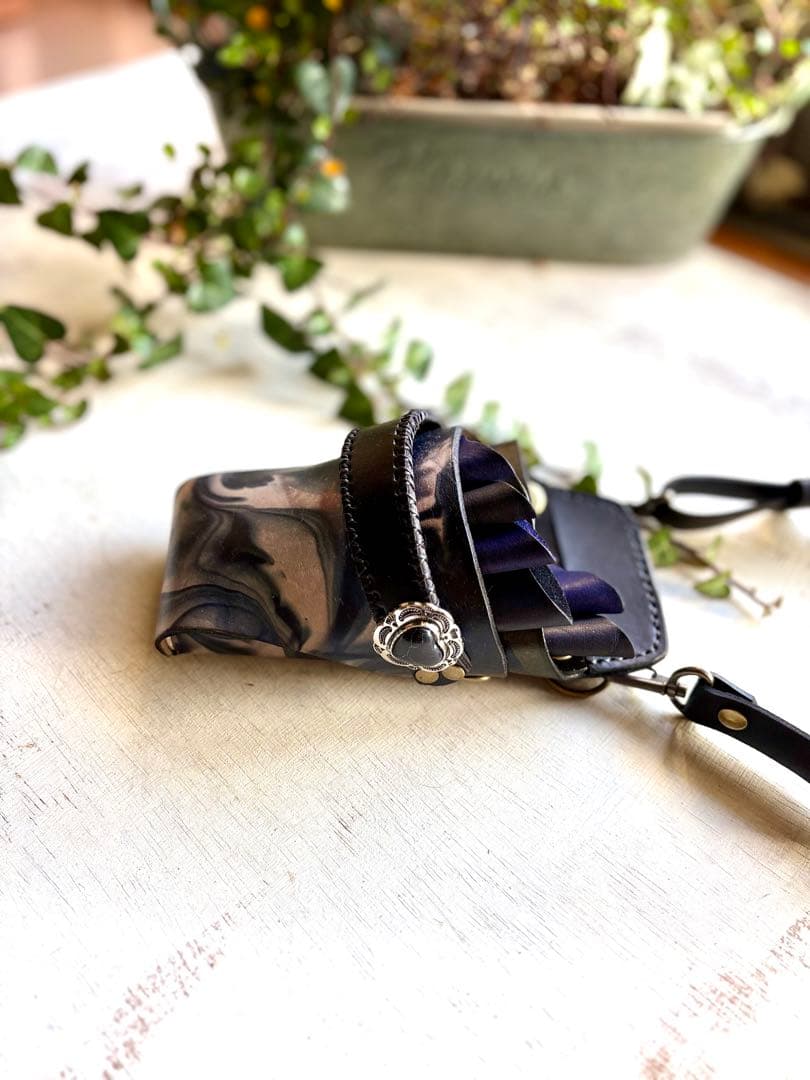 手染めブラックマーブルのシザーケース | 激安通販のイーサプライ