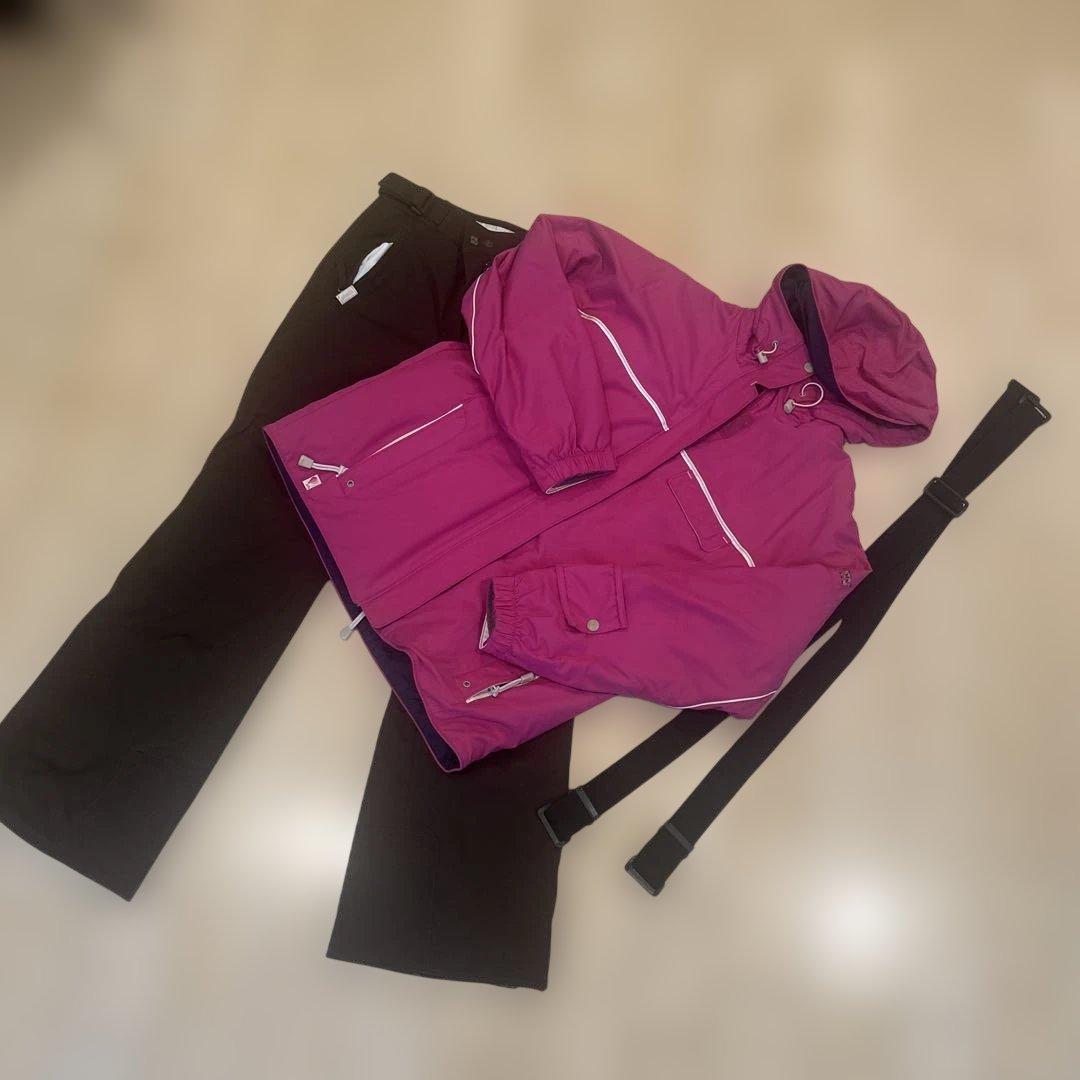 ピンク？パープル？スノーボードウェアセット スノーボードウェア 上下セット レディース スキーウェア メンズ