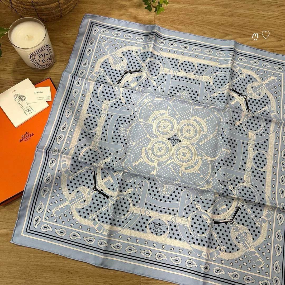 HERMESエルメス　カレ55　エプロンドールバンダナ　バンダナ柄シルクスカーフ 楽天市場】【未使用品】エルメス カレ55 バンダナ エプロンドール