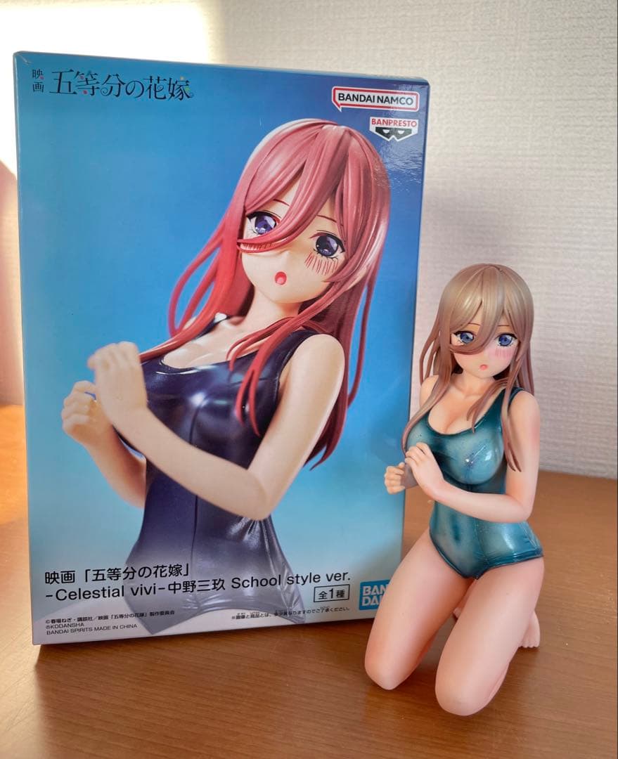 D*l様 五等分の花嫁☆ 中野三玖 /リペイントフィギュア/スクール水着