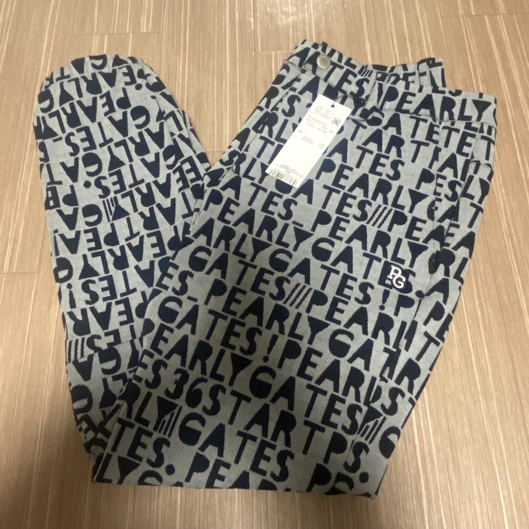 新品未使用タグ付き　PEARLY GATES ロゴプリント パンツ　サイズM ロゴ組織柄プリントパンツ | PEARLY GATES（パーリーゲイツ） ｜【公式