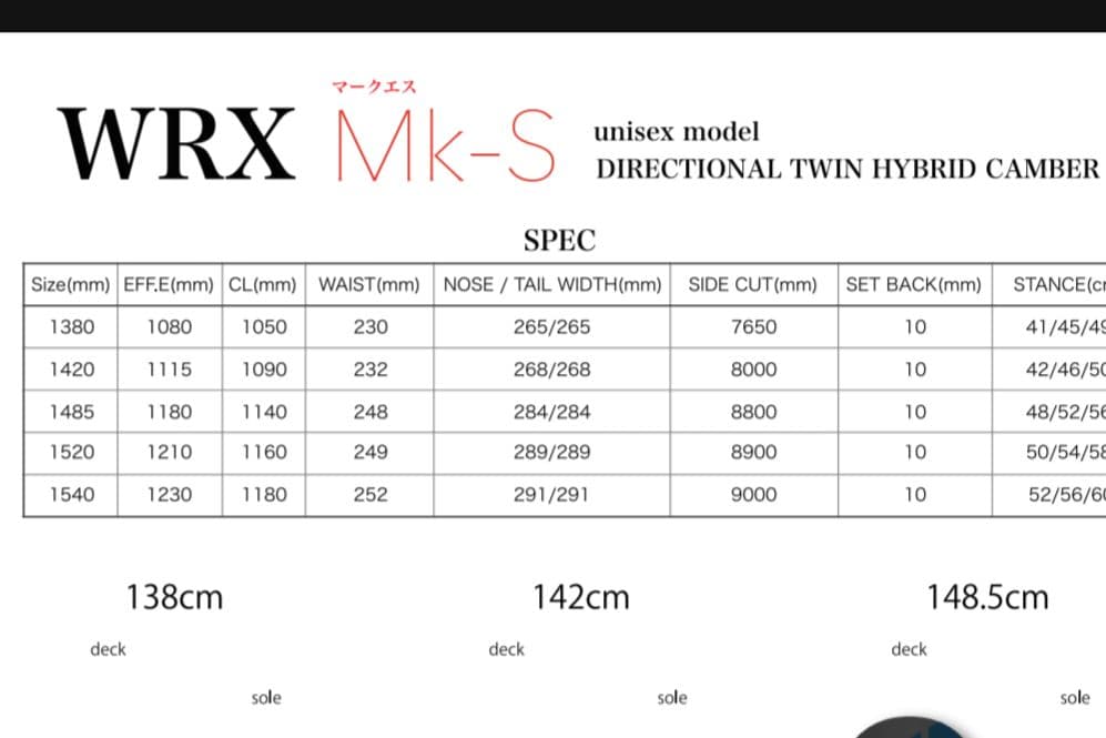 WRXSB MK-S 152cm 美品！使用回数数回 - メルカリ