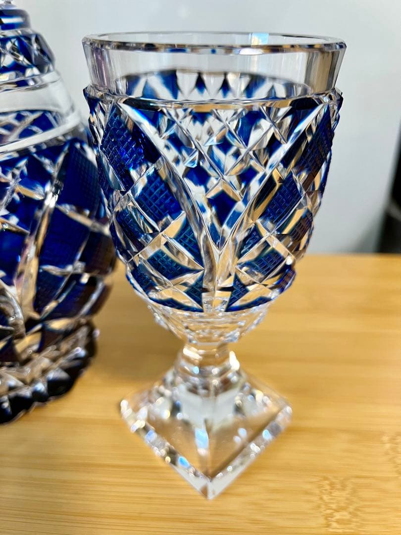 江戸切子 デカンタ 脚付杯 セット 根本幸雄 作 - メルカリ