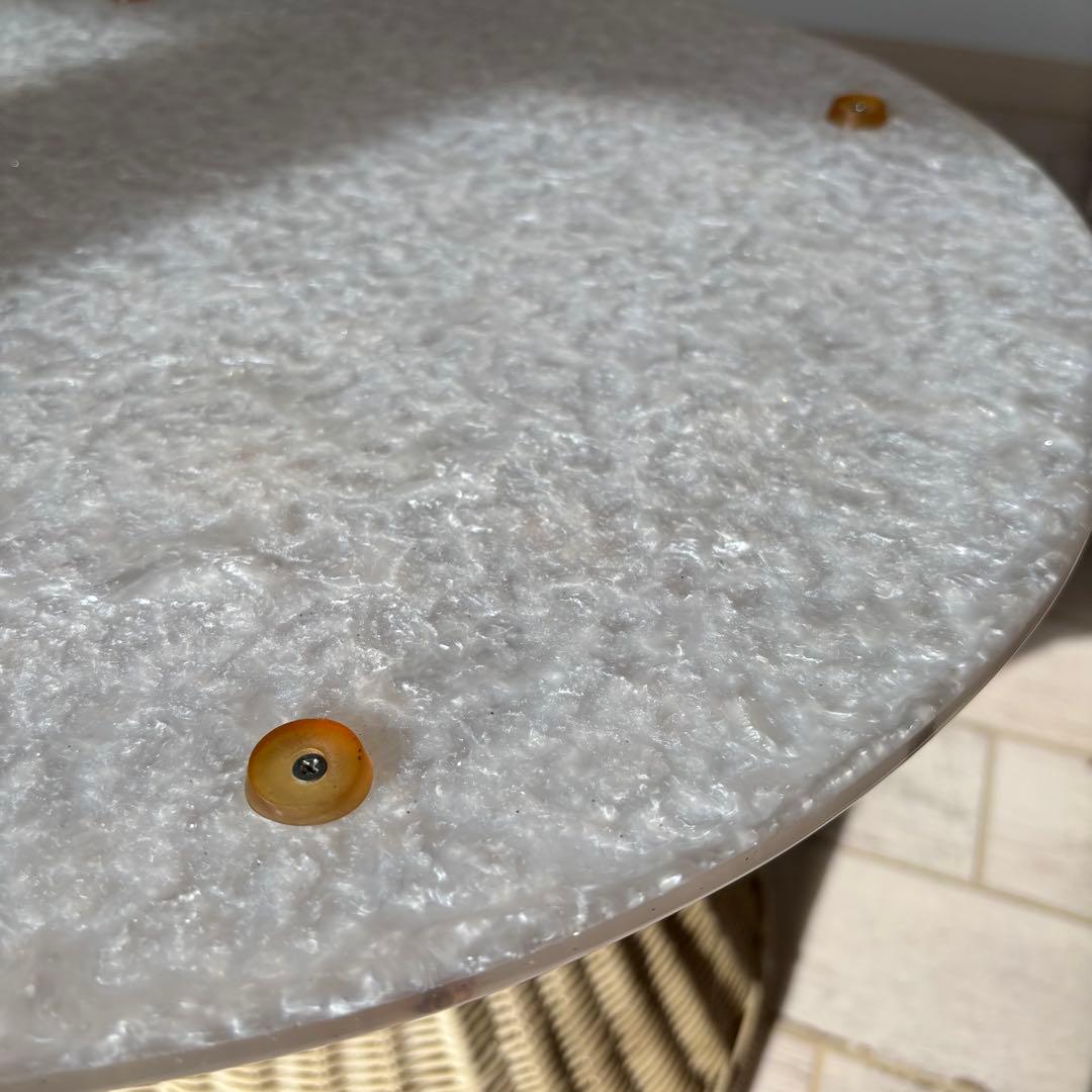 《SALE価格》シェル ラタンテーブル　希少　アンティーク　サイドテーブル