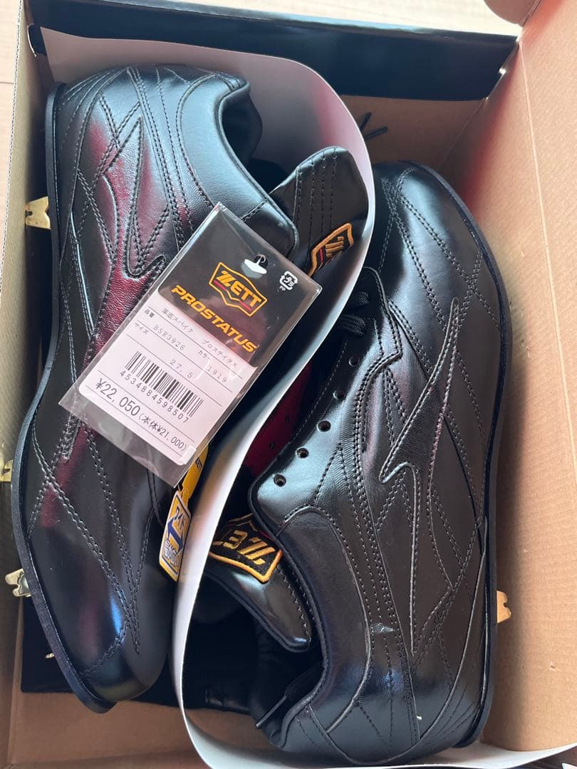 【新品未使用】ZETT プロステイタス 野球スパイク 革底 27.5cm