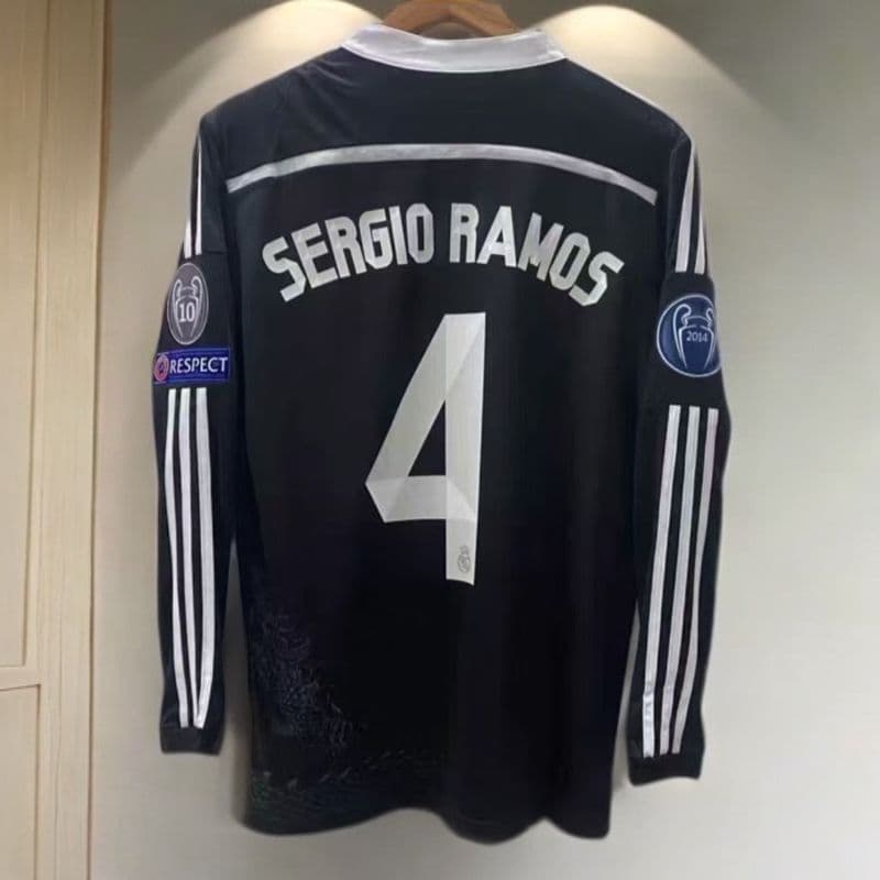 14-15 レアル・マドリード Sergio Ramos 長袖 シャツ 背番号4 - メルカリ