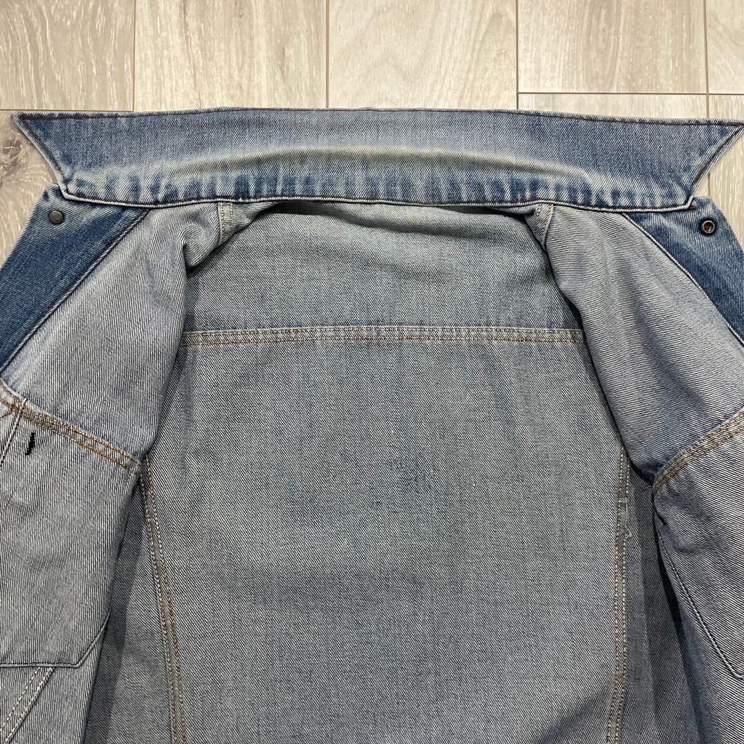 70s unknown ストア系 3rdタイプ デニムジャケット 縦落ち XL - メルカリ