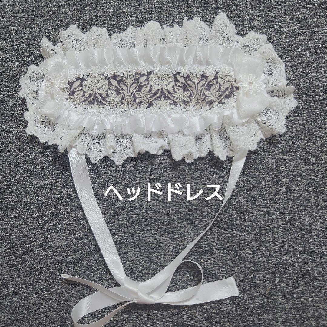 お値下げ】3歳 フリルたっぷりレース被布エプロンとモリス調着物