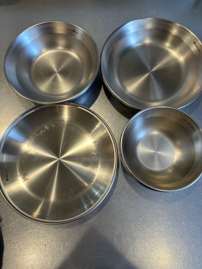 スノーピークテーブルウェアセットLファミリー （ステンレス製ボウル