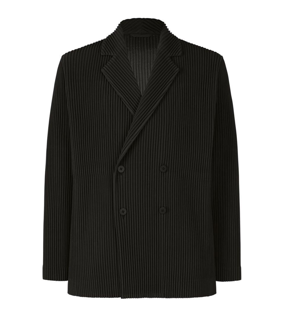 オムプリッセ イッセイミヤケ ダブルジャケット テーラード - メルカリ