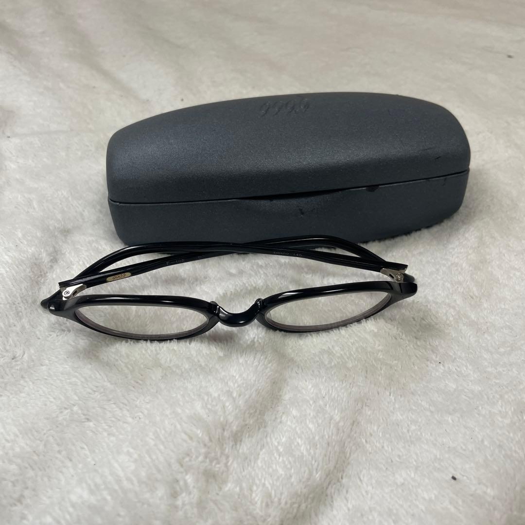 999.9 フォーナインE-102 ブラックオーバルメガネ ケース付き 999.9 フォーナインE-102 ブラックオーバルメガネ ケース付き - メルカリ