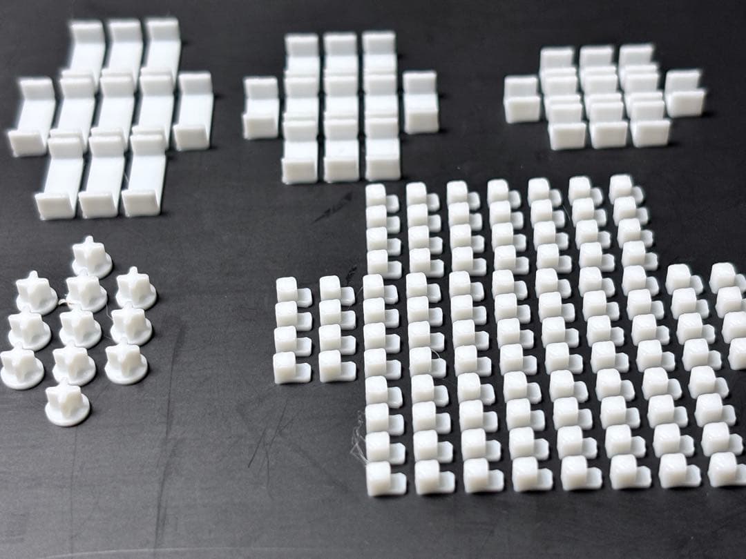 建築模型 机4種×10 椅子100脚 縮尺1/200 数量変更可 椅子 数量変更の