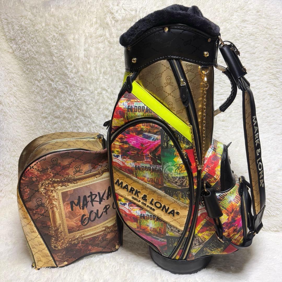 【マークアンドロナ】極美品 キャディバック 木村拓哉 総柄 2023 第5弾】 木村拓哉さん着用商品先行発売 2025AW