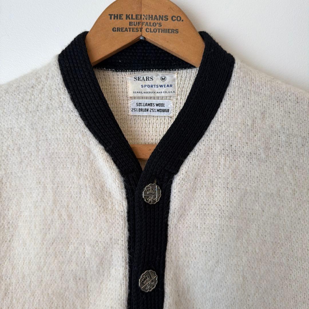 60s sears シアーズ ヴィンテージ モヘアカーディガン USA製 - メルカリ