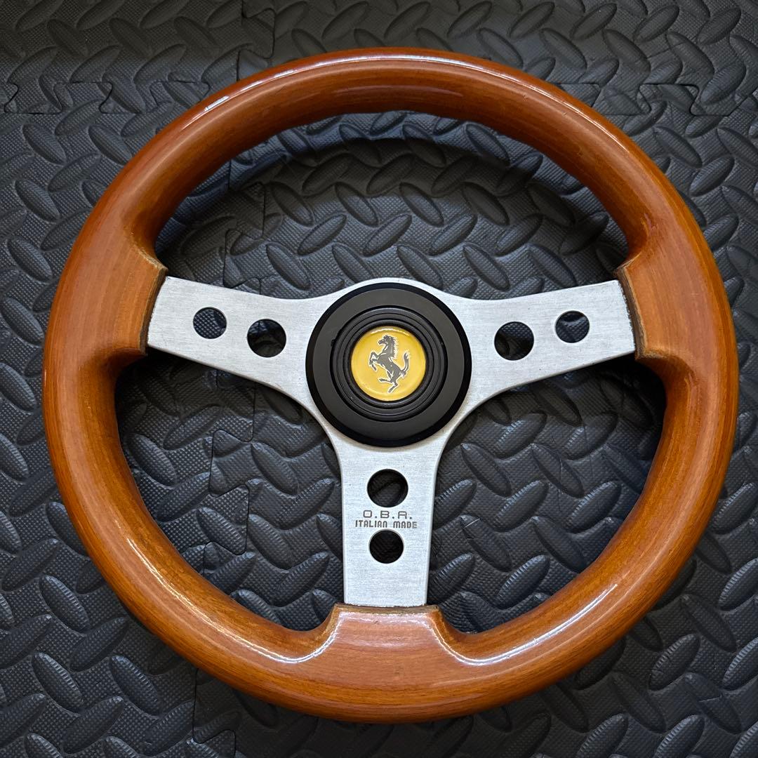 希少！OBA oba オバハン32cm 旧車 族車 当時物　　ITALIAN ☆O.B.A ITALIAN MODE オバステアリング ウッド35Φ オバハン！！旧車