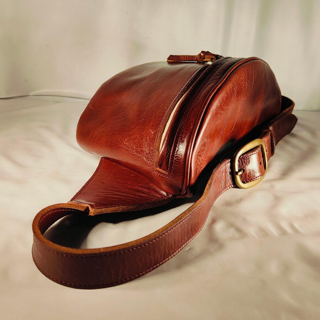 割引価格中【極上完売品】The child mind 高級極厚革ボディバッグ