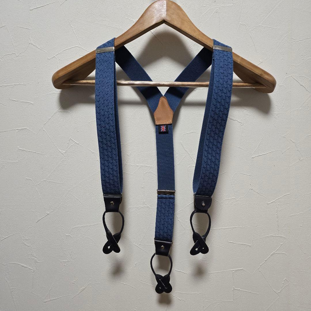 ヨシなお【アルバートサーストン】サスペンダー　セット ATX-2447 アルバートサーストン サスペンダー X型 クリップ4点留 25mm