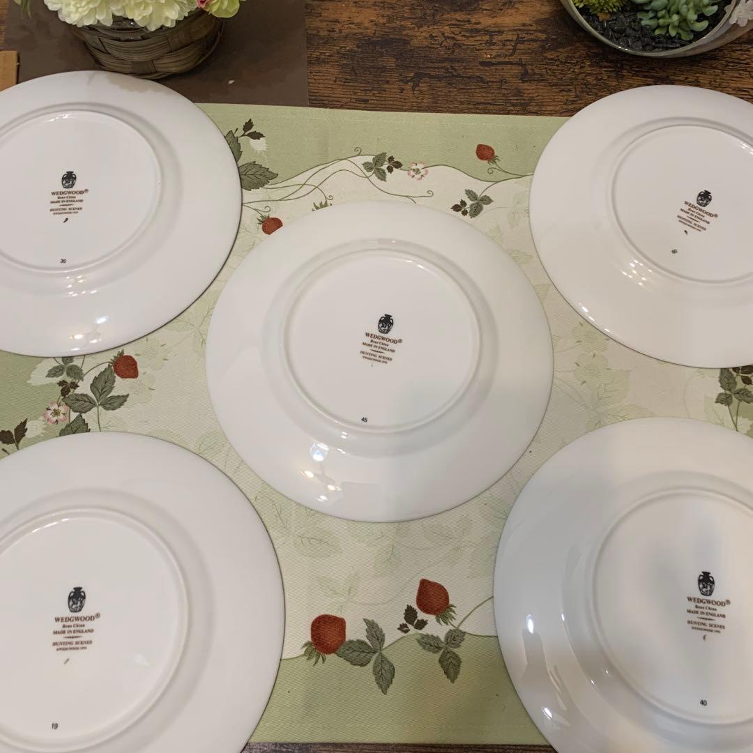 希少　ウェッジウッド ハンティングシーン　17.5cm ケーキプレート