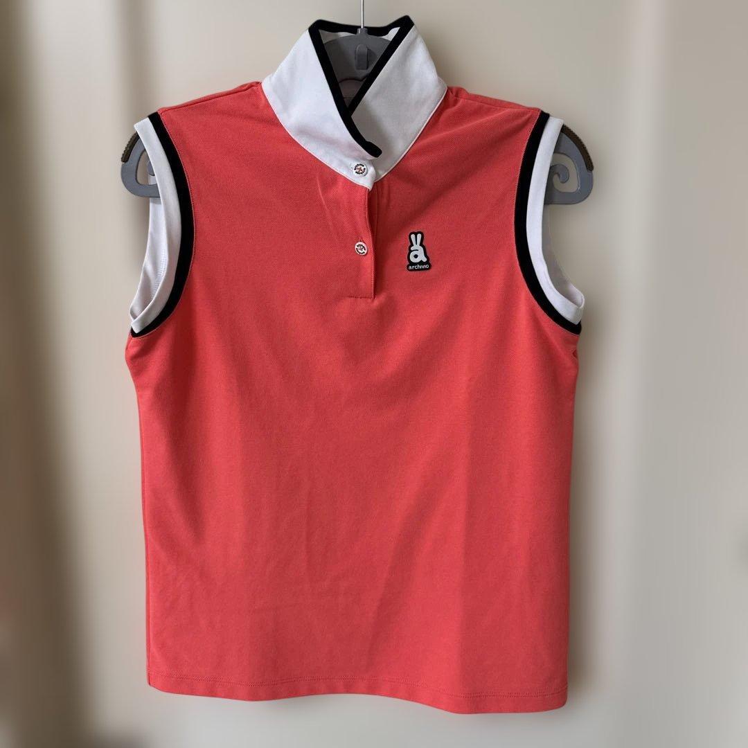 archivio コーラルピンク ノースリーブ 上下セット M