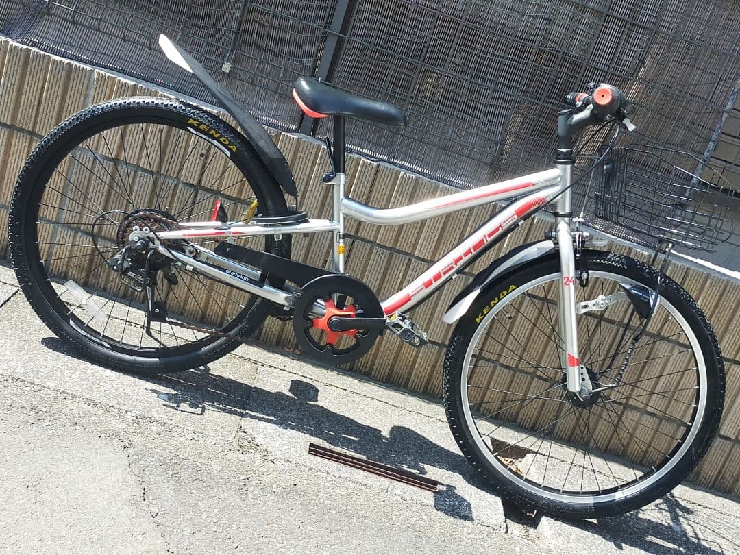 自転車 ジュニア イオン 24インチ6段変速 オートライト サイモト REVO3