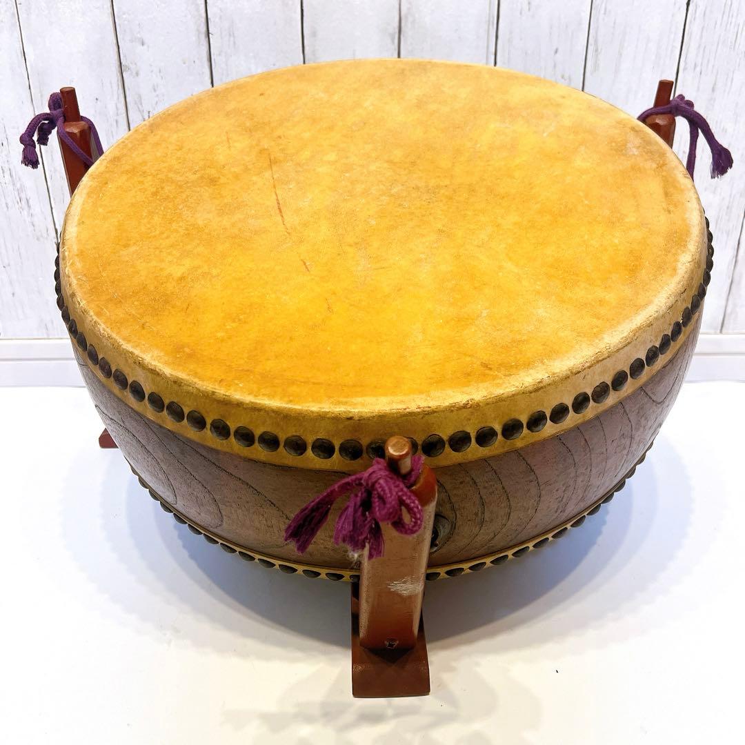 希少】宮本卯之助 特別上鳴保 和太鼓 平太鼓 42.5×17.5cm