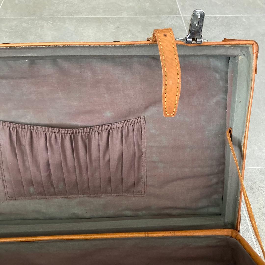 ヴィンテージ 本皮 トランクケース 鍵付き レザートランク レトロ雑貨