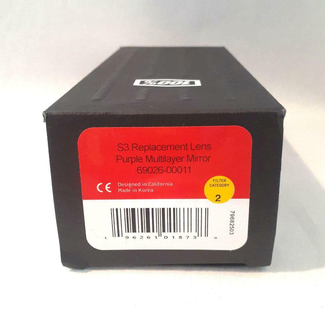 100% S3 交換レンズ パープル ミラーレンズ ワンハンドレッド