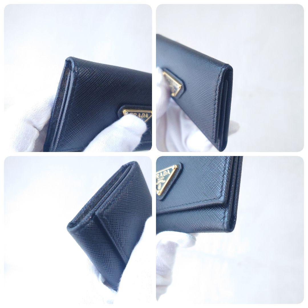 美品・近年モデル】プラダ 6連 キーケース サフィアーノ 三角ロゴ RFID
