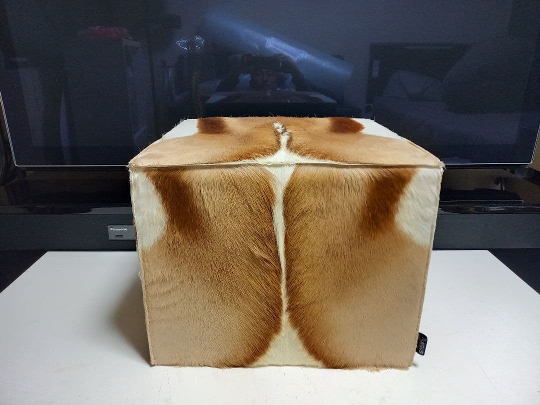 希少 メゾン テルガス フランス製 ガゼル 毛皮 スツール ボックス