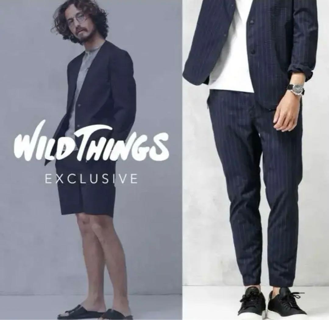 専用【新品】値下げ！WILD THINGS ネイビー ストライプセットアップ