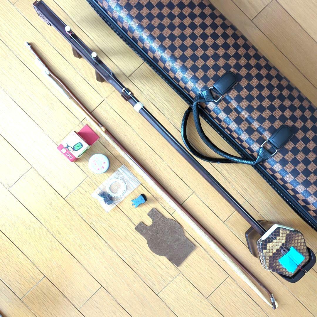 胡涵柔製作 明清老紅木 未使用 回紋頭二胡6 - メルカリ