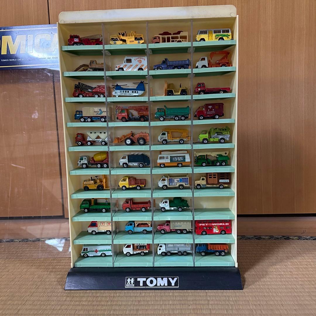 TOMICA店頭用ディスプレイショーケース+ミニカー42台セット