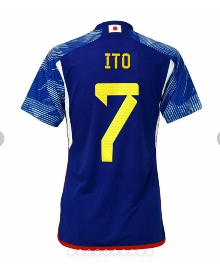 特注品】日本代表2022レプリカユニフォーム 7番 伊東純也 L - メルカリ