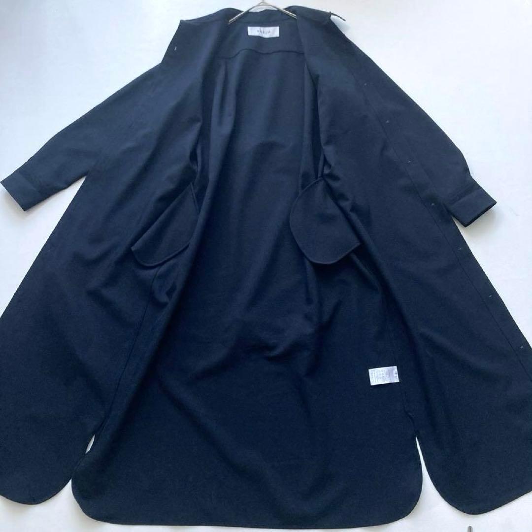 大人気美品】SOEJU ソフトオックスシャツワンピース ベルト付 ネイビー