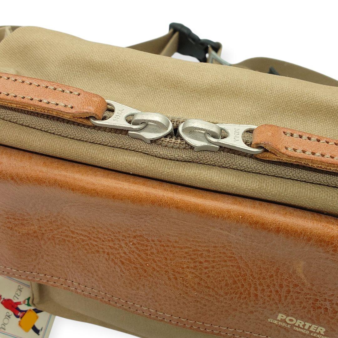 新品】PORTER ポーター FIELD コットン レザー ウエストバッグ