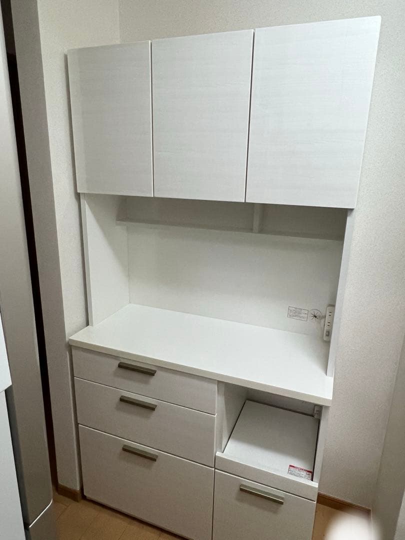 【12/19までのセール‼️送料込】ニトリ キッチンボード 100 食器棚 ニトリ（NITORI） 幅100cm キッチンボード (ソレル 100KB WH