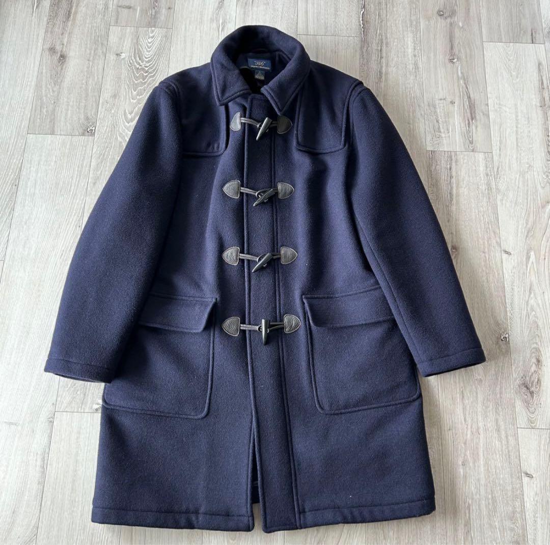 BROOKS BROTHERS ダッフルコート ネイビー L ブラックウォッチ BROOKS