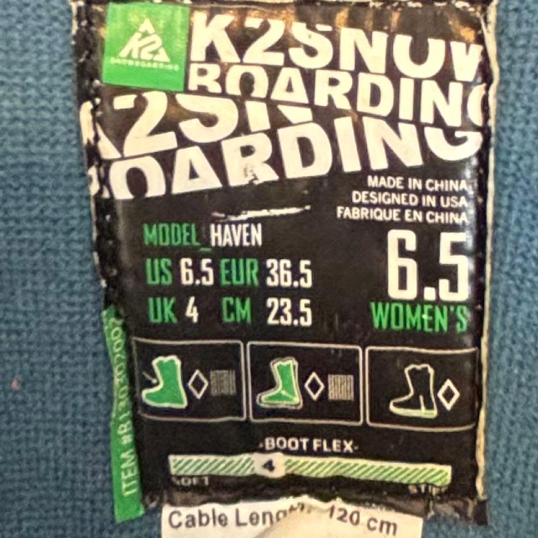 即日配送 K2 スノーボードブーツ HAVEN 23.5cm BOA 美品