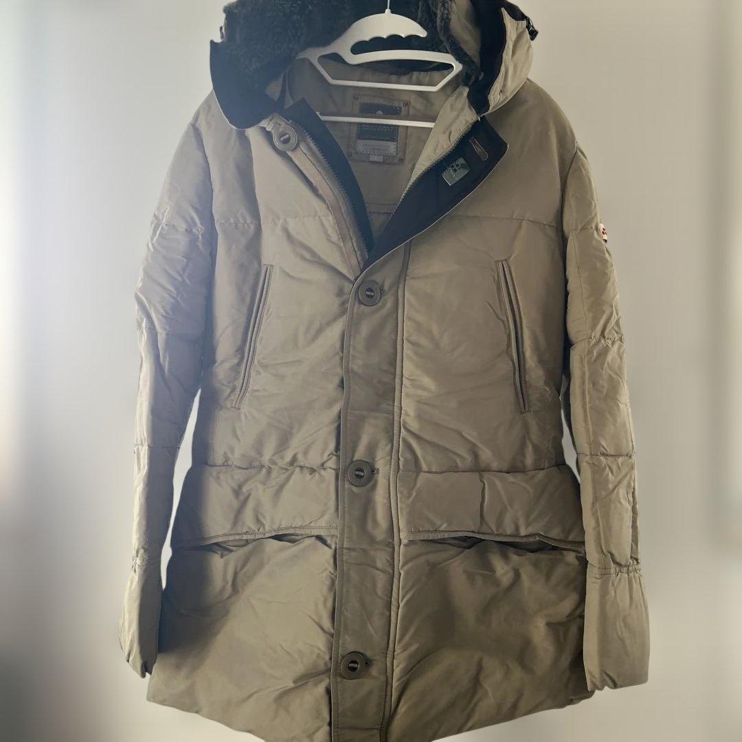 PEUTEREY ベージュ ダウンジャケット L 卸売 通販ファッション